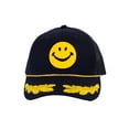 thumbnail image 1 of Top Headwear Captain Hat Smile Face Trucker Cap, Navy, 1 of 2