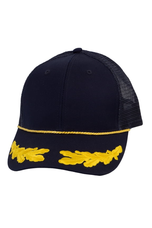 Top Headwear Captain Trucker Cap - Navy