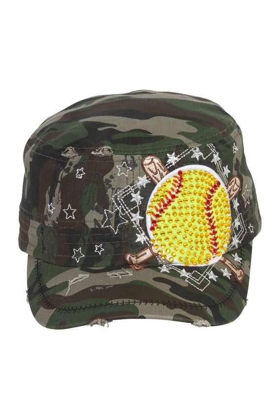 Top Headwear Championship Softball Distressed Cadet Cap - Camo