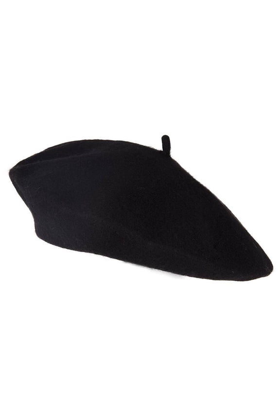 Top Headwear Chic 100% Wool French Beret, Black