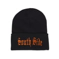 thumbnail image 1 of Top Headwear Cities Old English Beanie - Custom Embroidered Long Cuff Black Beanie Cap South Side, 1 of 3