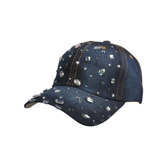 Top Headwear Cluttered Stone Denim Baseball Cap