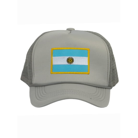Top Headwear Country Argentina Flag Hat - Argentinian Trucker Cap Light Grey