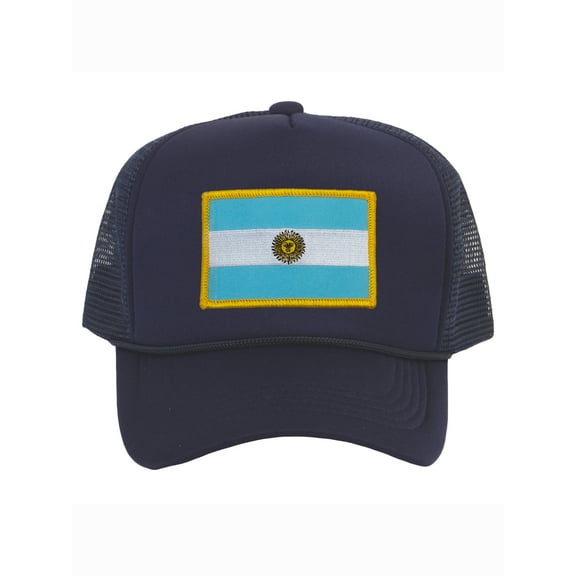 Top Headwear Country Argentina Flag Hat - Argentinian Trucker Cap Navy