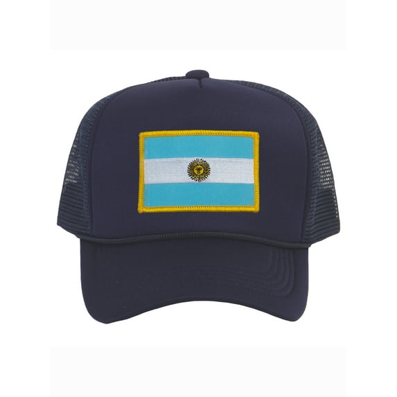 Top Headwear Country Argentina Flag Hat - Argentinian Trucker Cap Navy