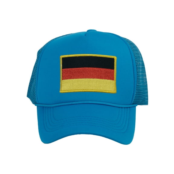 Top Headwear Country Germany Flag Hat - German Trucker Cap Aqua Blue