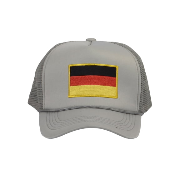 Top Headwear Country Germany Flag Hat - German Trucker Cap Light Grey