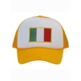 thumbnail image 1 of Top Headwear Country Italy Flag Hat - Italian Patriotic Snapback Trucker Cap White/Gold, 1 of 2