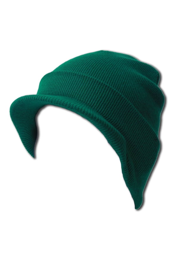 Top Headwear Cuff Beanie Cap with Visor, Forest