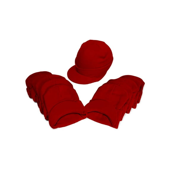 Top Headwear Cuffed Beanie Visor - 12 Pack - Red
