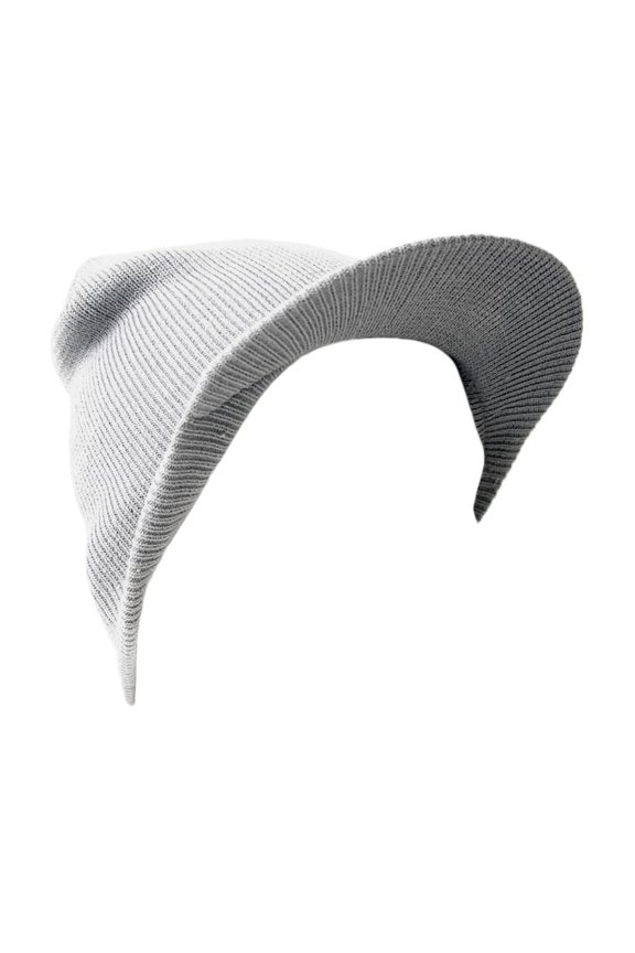 Top Headwear Cuffless Beanie Cap with Visor, Lt Grey