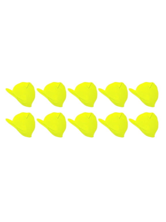 Top Headwear Cuffless Beanie Visor 10 Piece Pack, Neon Yellow
