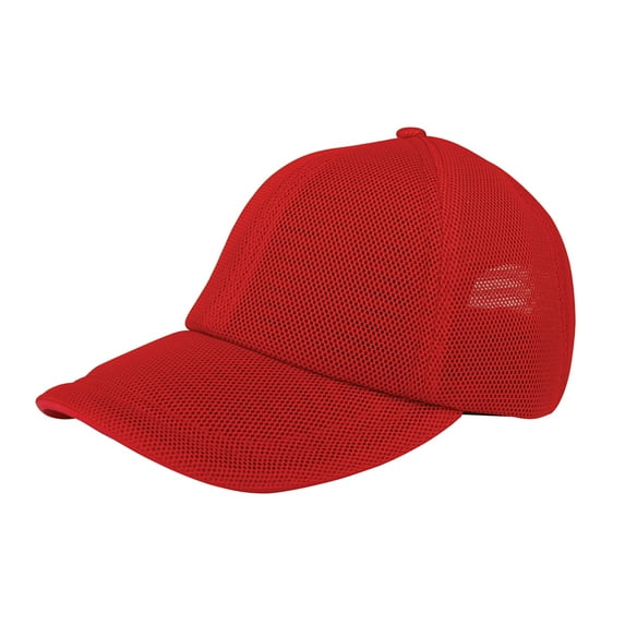 Top Headwear Deluxe Mesh Adjustable Cap - Red