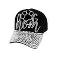 thumbnail image 1 of Top Headwear Dog Mom Paw Rhinestone Distressed Hat Denim Baseball Cap - Black, 1 of 1