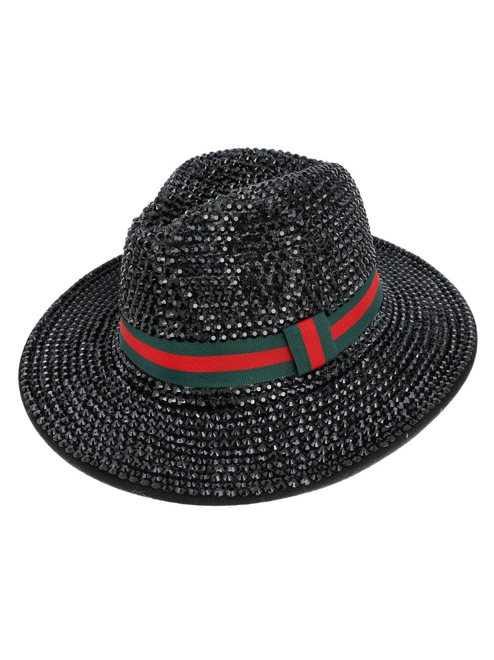 Top Headwear Fashion Bling Rhinestone Studded Wide Brim  display picture 3