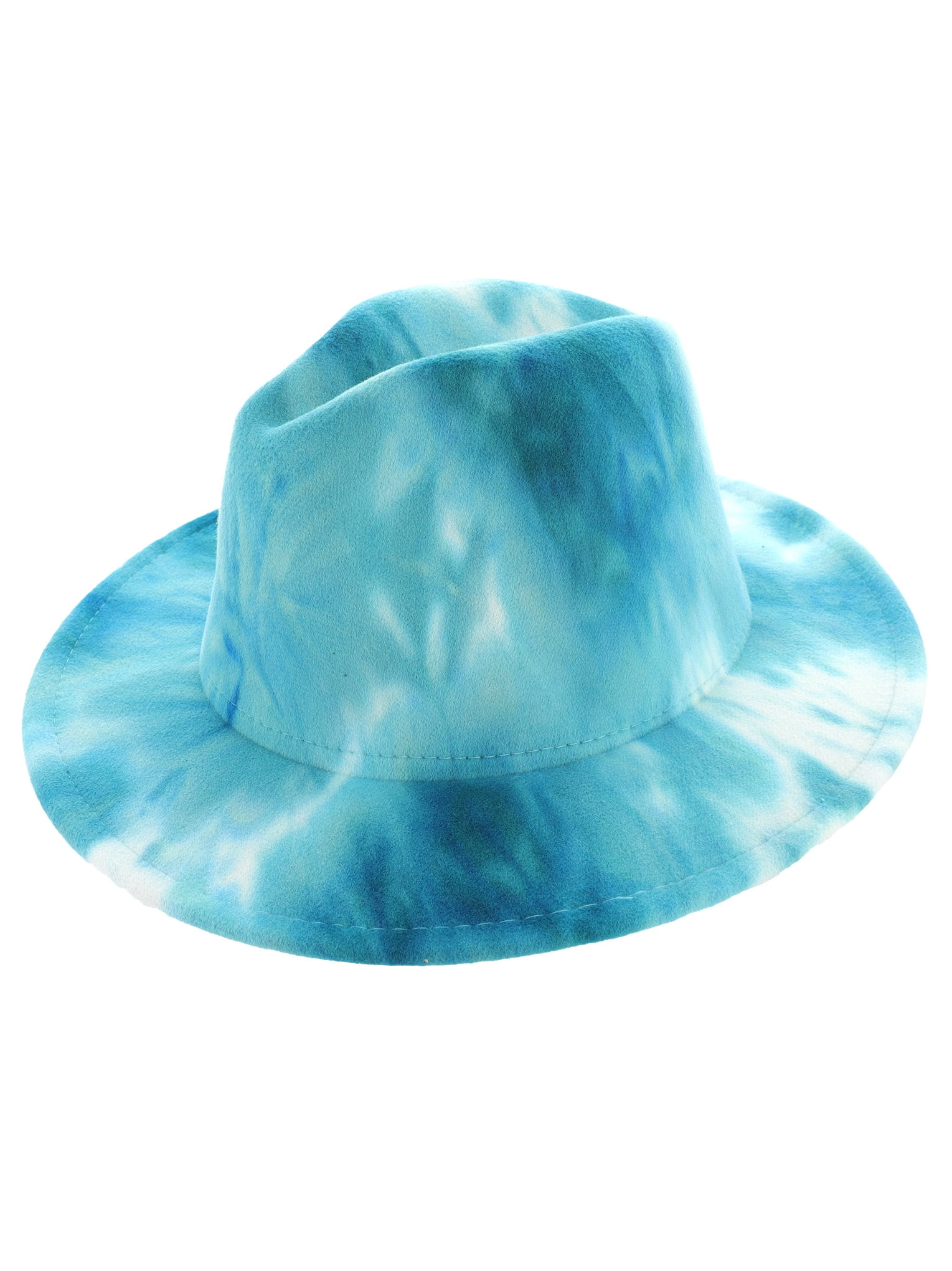 Top Headwear Fashion Felt Tie-Dye Wide Brim Fedora Panama 