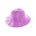 thumbnail image 1 of Top Headwear Fashion Felt Tie-Dye Wide Brim Fedora Panama Hat - Lavender, 1 of 1