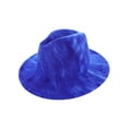 thumbnail image 1 of Top Headwear Fashion Felt Tie-Dye Wide Brim Fedora Panama Hat - Royal, 1 of 1