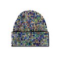 thumbnail image 1 of Top Headwear Fashion Half Rhinestone Cuffed Beanie - Black/Multicolor, 1 of 2
