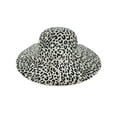 thumbnail image 1 of Top Headwear Fashion Leopard Print Belted Floppy Sun Hat - Ivory, 1 of 1