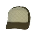 thumbnail image 1 of Top Headwear Fashion Quilted Trucker Cap - Putty/Olive, 1 of 4
