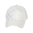thumbnail image 1 of Top Headwear Fashion Sequin Chain Adjustable Baseball Cap - White, 1 of 4