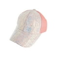 thumbnail image 1 of Top Headwear Fashion Sequin Mesh Adjustable Trucker Hat - Pink, 1 of 1