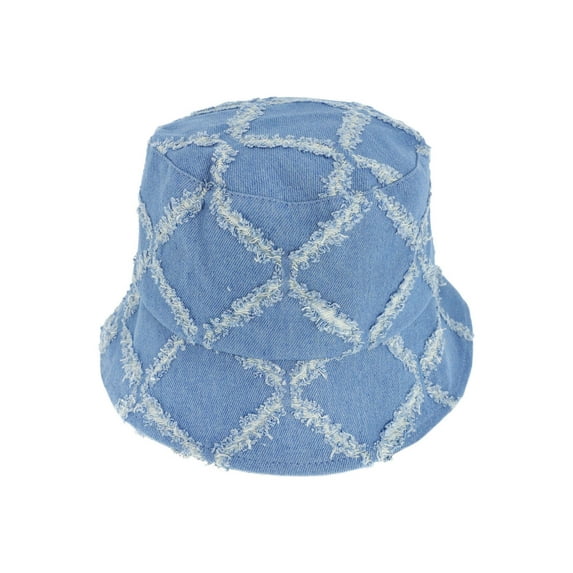 Top Headwear Fashion Vintage Jean Denim Bucket Hat - Light Denim