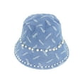 thumbnail image 1 of Top Headwear Fashion Vintage Pearl Jean Denim Bucket Hat - Light Denim, 1 of 1