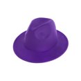 thumbnail image 1 of Top Headwear Fashion Wide Brim Felt Fedora Panama Hat - Purple, 1 of 1