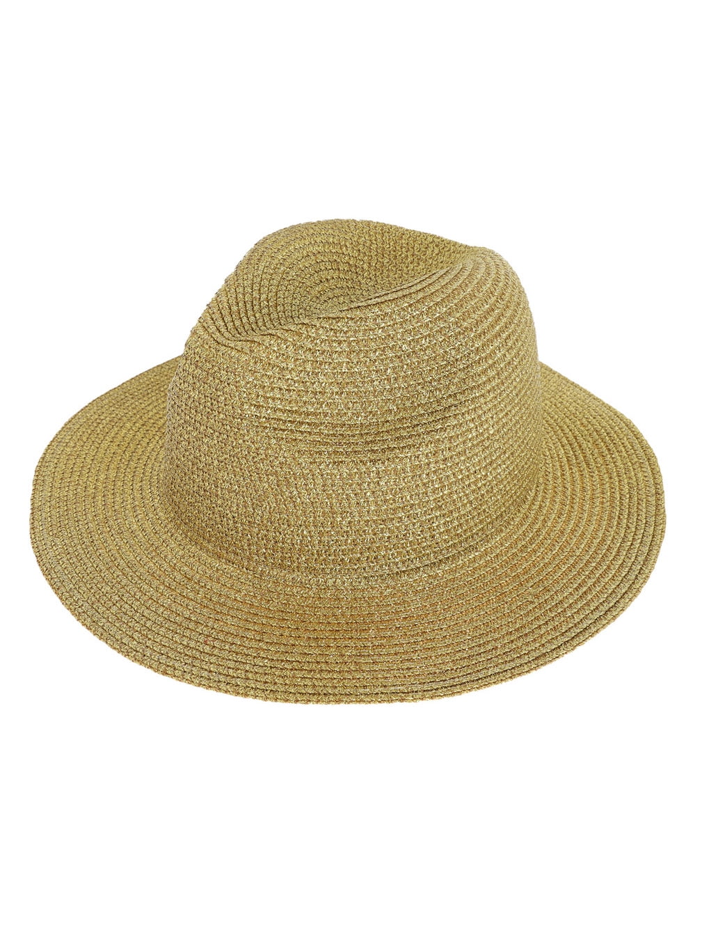 Sky & Gold Metallic Swirl Wide Brim Fedora Hat Night Sky Fedora | Stetson main image 4