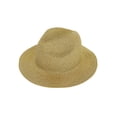thumbnail image 1 of Top Headwear Fashion Wide Brim Metallic Glitter Straw Fedora Panama Hat - Gold, 1 of 1