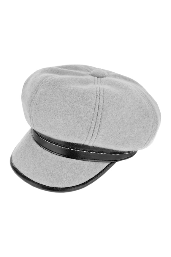 Top Headwear Felt Captain Newsboy Cap - Grey