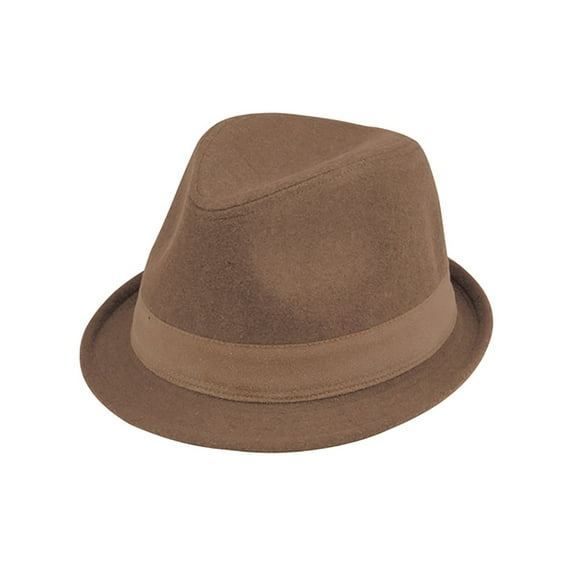 Top Headwear Felt Fedora Hat - Mocha - Medium