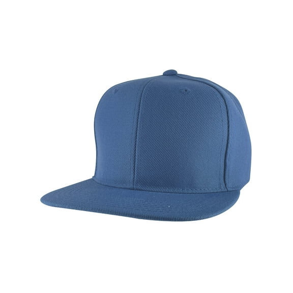 Top Headwear Flat Bill Adjustable Snapback Cap - Light Blue