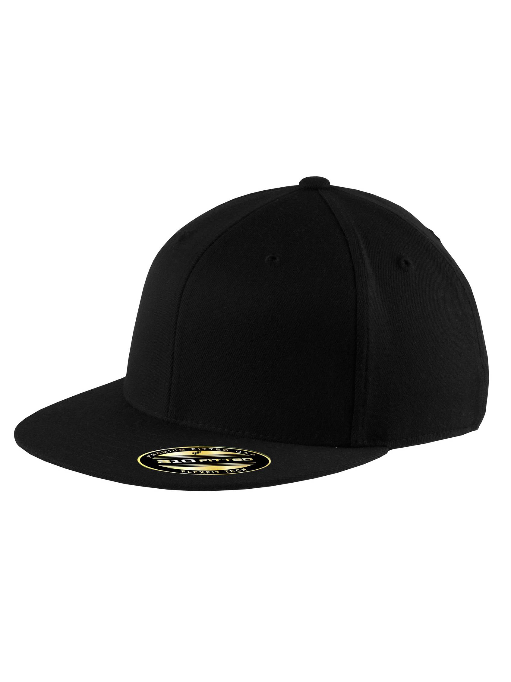 Top Headwear Flexible Flat Bill Cap - Black - Small/Medium