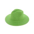 thumbnail image 1 of Top Headwear Floppy Brim Paper Braid Fedora Panama Hat - Lime, 1 of 1