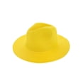 thumbnail image 1 of Top Headwear Floppy Brim Paper Braid Fedora Panama Hat - Yellow, 1 of 1