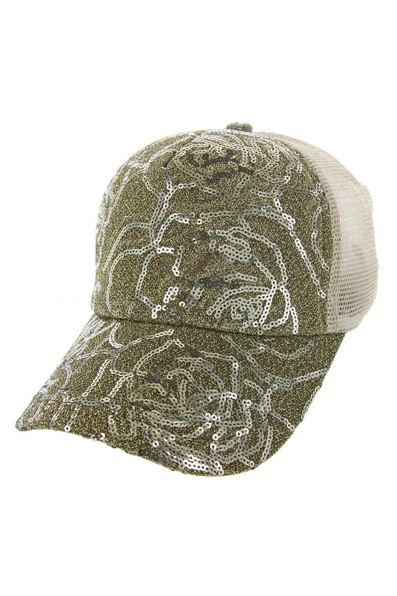 Top Headwear Floral Pattern Casual Baseball Cap - Green