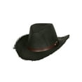 thumbnail image 1 of Top Headwear Frayed Edge Paper Braid Cowboy Hat, Black, 1 of 1