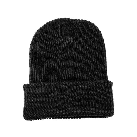 Top Headwear GI Long Ribbed Slouch Watch Waffle Beanie - Black
