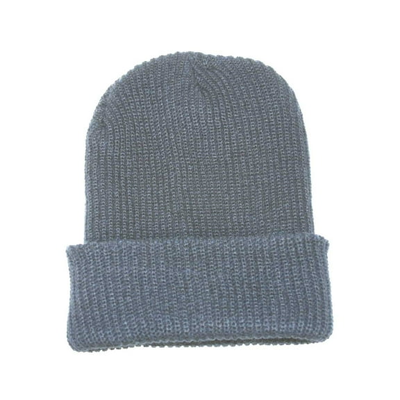 Top Headwear GI Long Ribbed Slouch Watch Waffle Beanie - Grey