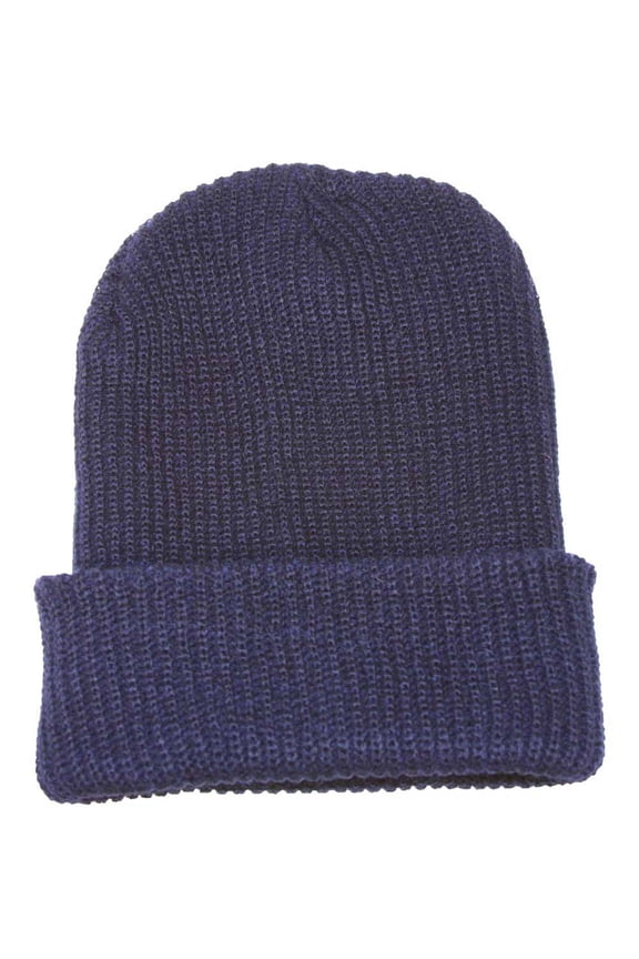 Top Headwear GI Long Ribbed Slouch Watch Waffle Beanie - Navy