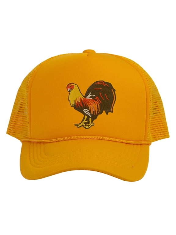 Top Headwear Gamecock Rooster Hat - Men's Farm Trucker Snapback Cap Gold