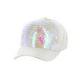 thumbnail image 1 of Top Headwear Glitter Scales Baseball Cap - White, 1 of 1