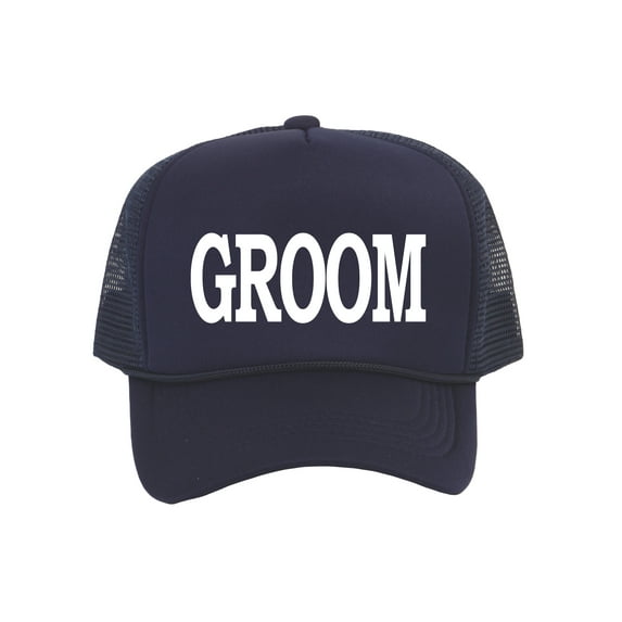 Top Headwear Groom Hat - Bachelor Party Trucker Hat Navy