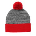 thumbnail image 1 of Top Headwear Heather Pom Pom Beanie - True Red, 1 of 1