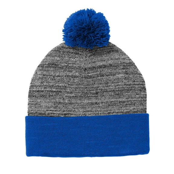 Top Headwear Heather Pom Pom Beanie - True Royal