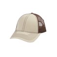 thumbnail image 1 of Top Headwear Heavy Cotton Twill Trucker Cap - Khaki/Brown, 1 of 4