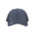 thumbnail image 1 of Top Headwear Herringbone Cotton Twill/Mesh Cap - Navy, 1 of 4